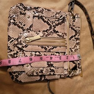 Snake skin print crossbody purse